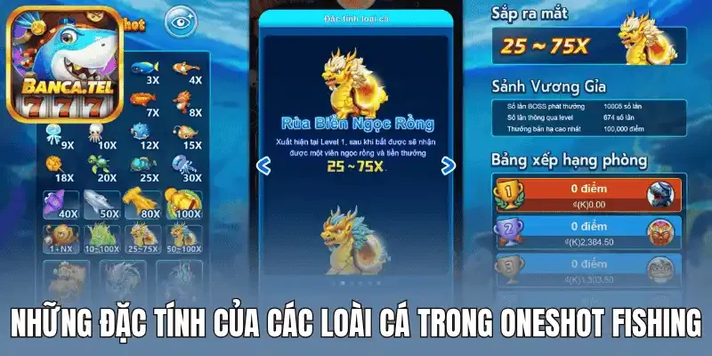 Những đặc tính của các loài cá trong oneshot fishing